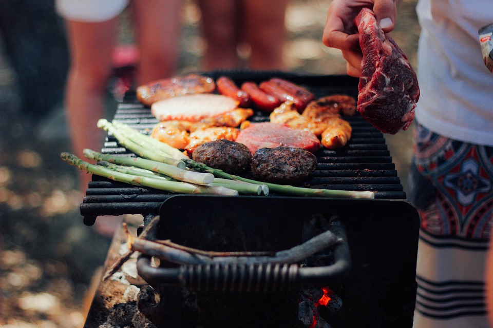 beef on grill